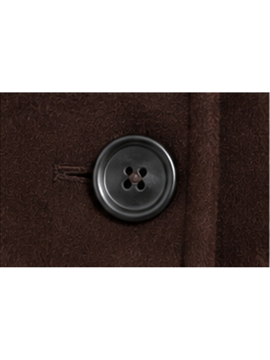 Chocolate Wool Cropped Jacket Suit, detail buttons