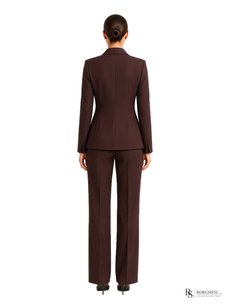 Chocolate Tailored Two-Piece