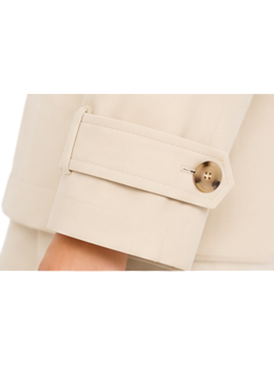 Cream Double-Breasted Pea Coat Suit, detail sleeve