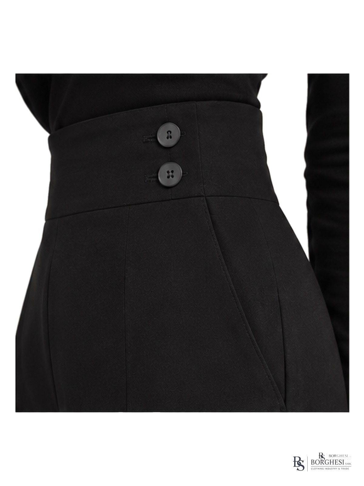 High-Waist Palazzo Pants - waist detail