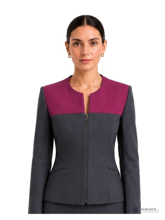 Colour-Block Zip Jacket
