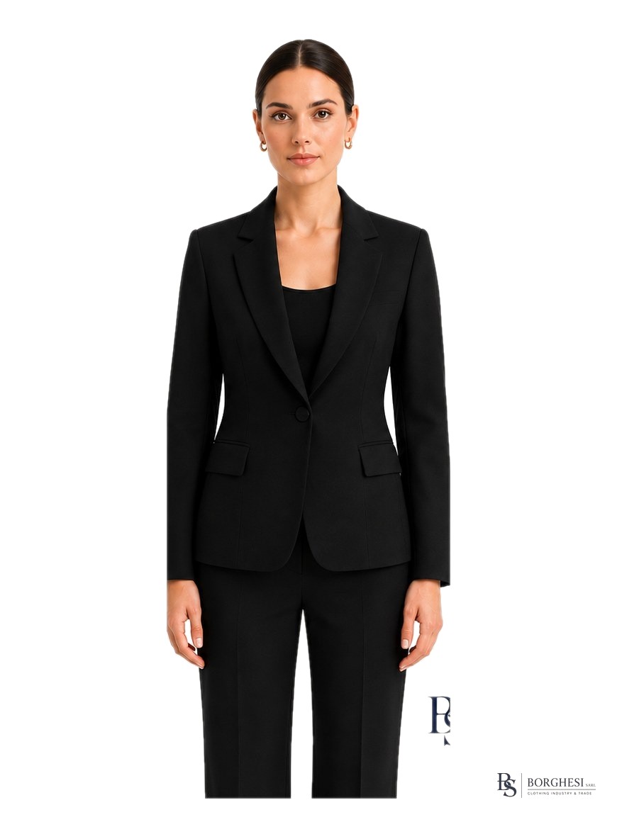 Lace-Back Blazer with Bow Detail